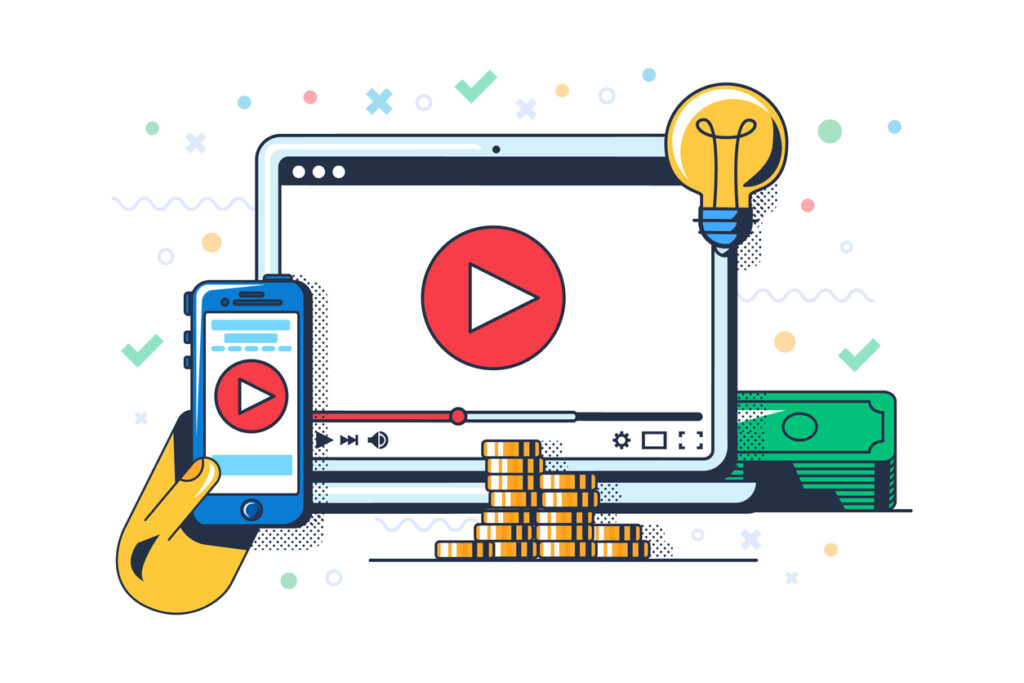 multimedia live stream production idea concept